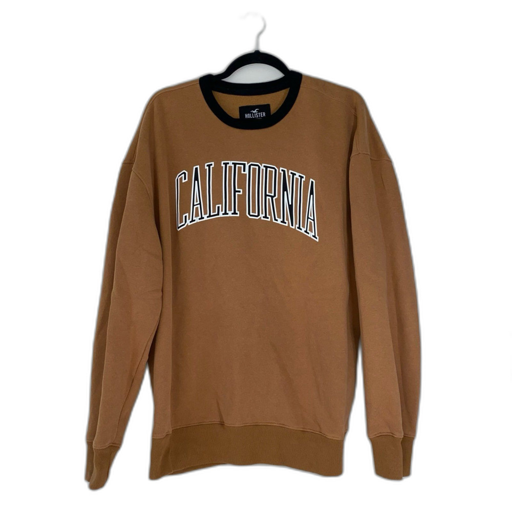 Hollister Sweatshirt Men’s Size Large Color Brown California Pullover Crewneck